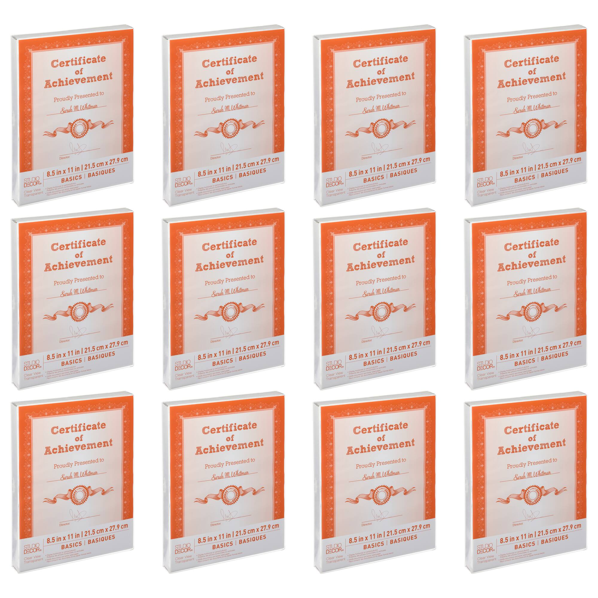 12 Pack: Acrylic 8.5" x 11" Basics Box Frame By Studio Décor®